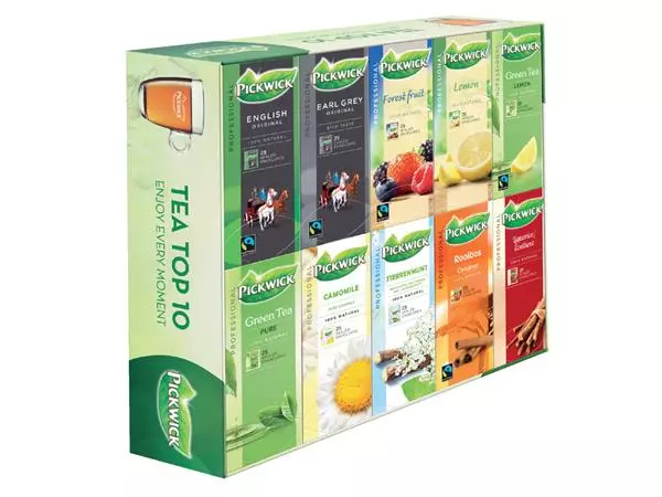 Een THEE PICKWICK MULTIPACK ORIGINAL 10X25ST TOP 10 koop je bij Kantoorvakhandel van der Heijde