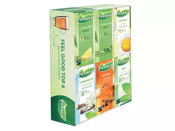 Een THEE PICKWICK MULTIPACK ORIGINAL 6X25ST FEEL GOOD koop je bij Kantoorvakhandel van der Heijde