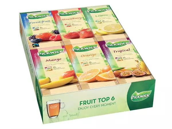 Een Thee Pickwick multipack original 6x25st fruit koop je bij Van Hoye Kantoor BV