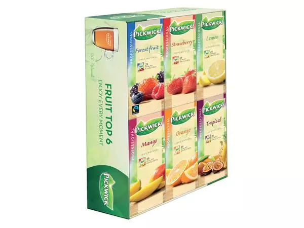 Een THEE PICKWICK MULTIPACK ORIGINAL 6X25ST FRUIT koop je bij Kantoorvakhandel van der Heijde