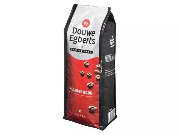 Een Koffie Douwe Egberts bonen Melange Rood 1kg koop je bij Buro De Peuter