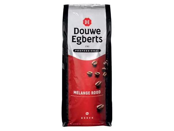 Een KOFFIE DOUWE EGBERTS BONEN MELANGE ROOD 1KG koop je bij Kantoorvakhandel van der Heijde