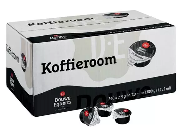 Een Koffiemelkcups Douwe Egberts halfroom 240x7.5gr koop je bij Buro De Peuter