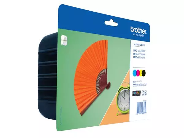 Een Inktcartridge Brother LC-129XLVALBP zwart + 3 kleuren koop je bij Kantoorvakhandel van der Heijde