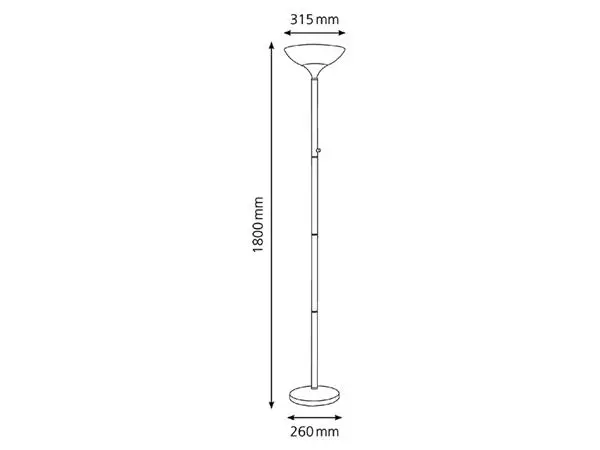 Een Vloerlamp Hansa led First zwart staal koop je bij Buro De Peuter