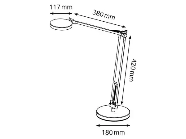 Een Bureaulamp Hansa ledlamp 4you aluminium koop je bij NiceSupplies.nl