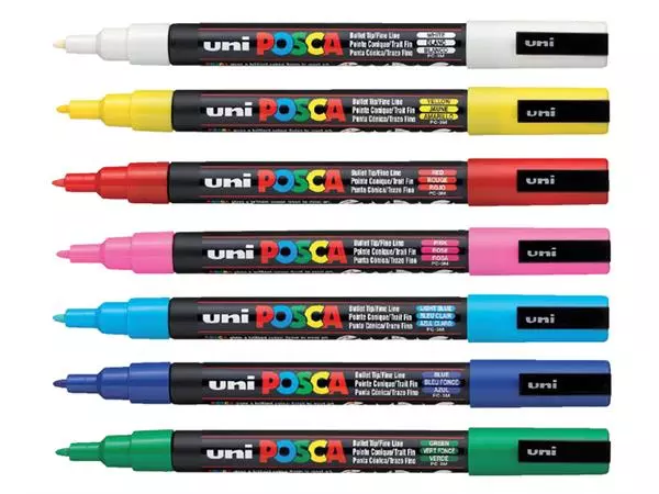 Een Verfstift Posca PC3M fijn donkergroen koop je bij NiceSupplies.nl