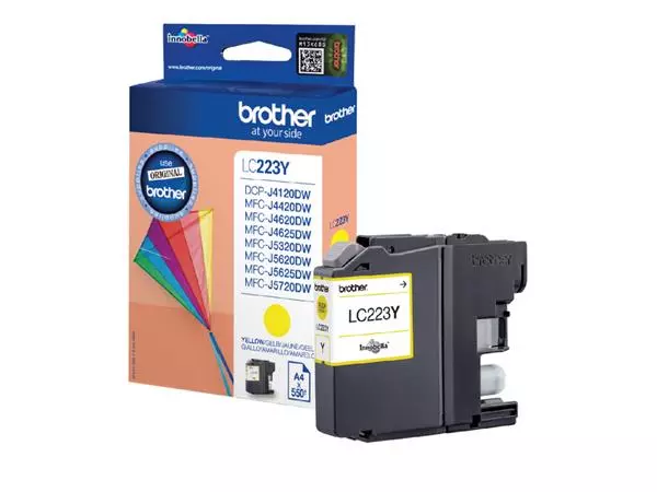 Een Inktcartridge Brother LC-223Y geel koop je bij Kantoorvakhandel van der Heijde