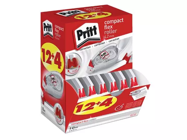 Een CORRECTIEROLLER PRITT COMPACT FLEX VALUEPACK 4.2MM koop je bij Kantoorvakhandel van der Heijde