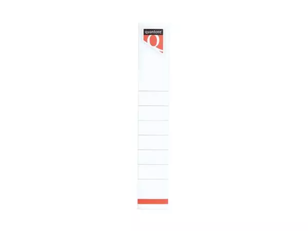 Een Rugetiket Quantore smal 34x190mm zelfklevend wit koop je bij EconOffice