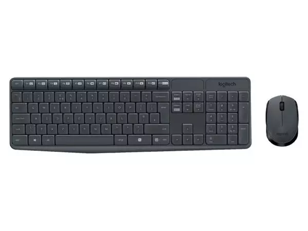 Een TOETSENBORD LOGITECH MK235 + MUIS DRL ZWART koop je bij Kantoorvakhandel van der Heijde