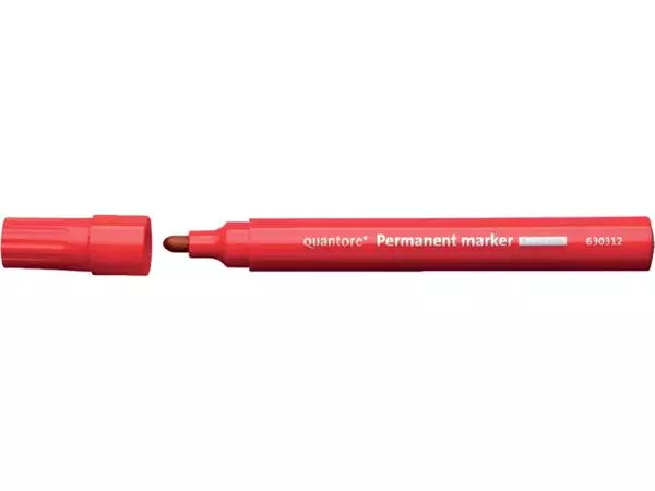 Een Permanent marker Quantore rond 1-1.5mm rood koop je bij Kantoorvakhandel van der Heijde