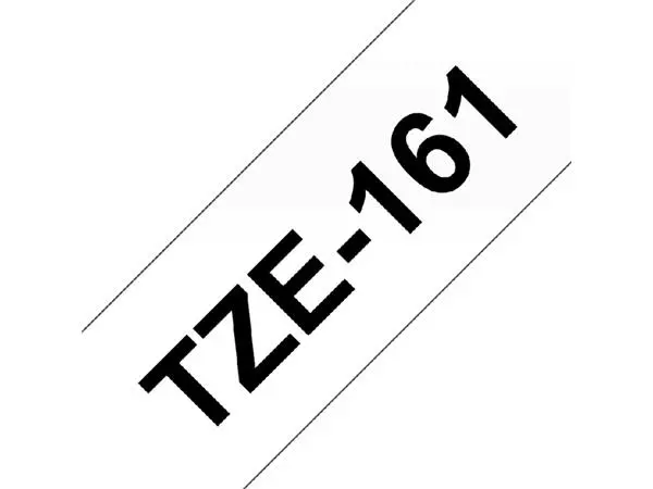 Een Labeltape Brother P-touch TZE-161 36mm zwart op transparant koop je bij Kantoorvakhandel van der Heijde