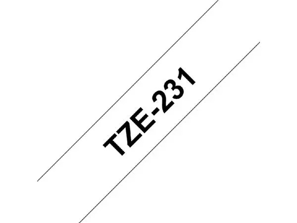 Een LABELTAPE BROTHER TZE-231 12MMX8M WIT/ZWART koop je bij Kantoorvakhandel van der Heijde