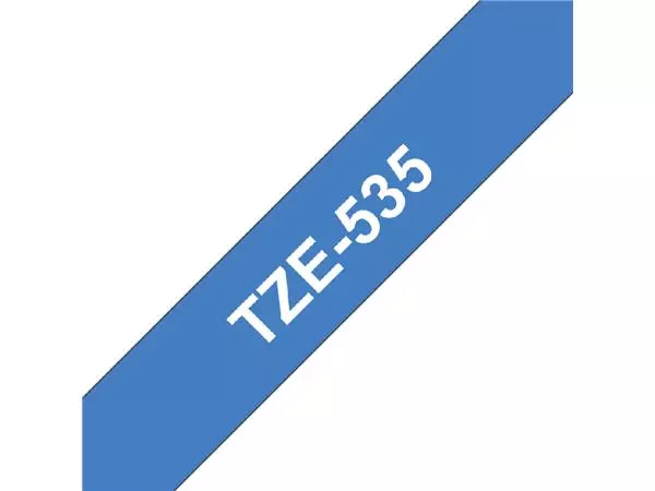 Een LABELTAPE BROTHER TZE-535 12MMX8M BLAUW/WIT koop je bij Kantoorvakhandel van der Heijde