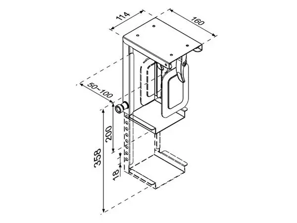 Een CPU houder Neomounts D075 10kg zwart koop je bij NiceSupplies.nl