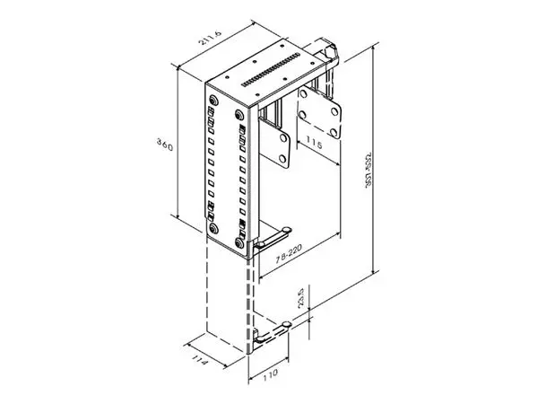 Een CPU houder Neomounts D100 30kg zilver koop je bij Buro De Peuter