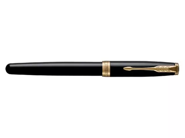 Een Stylo plume Parker Sonnet Black Lacquer GT Medium koop je bij QuickOffice BV