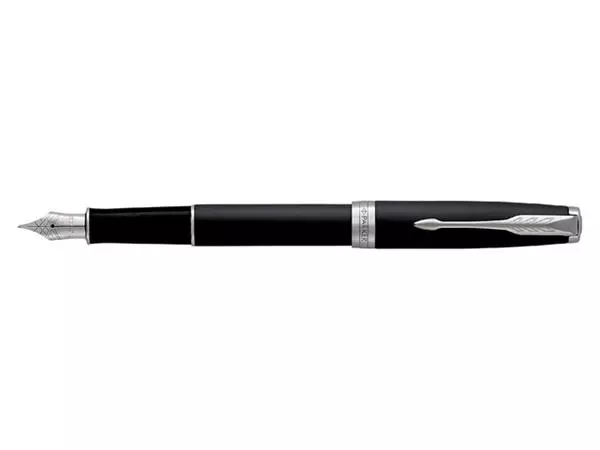 Een Vulpen Parker Sonnet matte black lacquer CT medium koop je bij QuickOffice BV