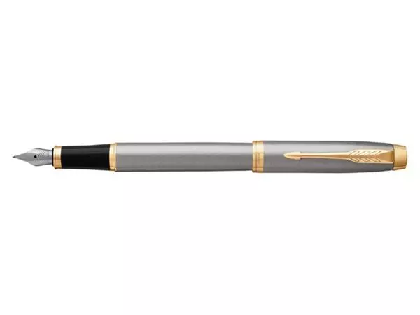 Een Stylo plume Parker IM Brushed Metal GT Medium koop je bij QuickOffice BV