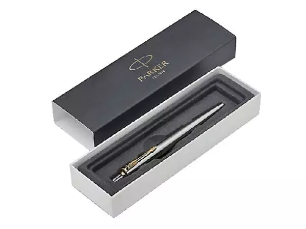 Een Balpen Parker Jotter stainless steel GT medium koop je bij NiceSupplies.nl