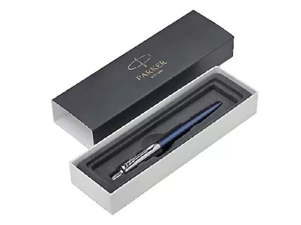 Een Stylo bille Parker Jotter Royal Blue CT Medium koop je bij Van Hoye Kantoor BV