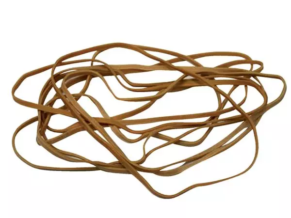 Een Elastiek Standard Rubber Bands 24 150x1.5mm 500gr 880 stuks bruin koop je bij NiceSupplies.nl