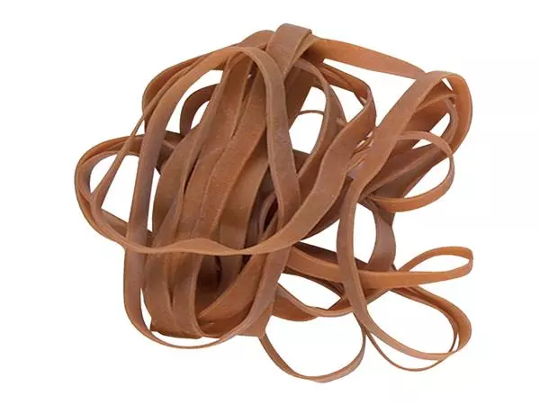 Een Elastiek Standard Rubber Bands 64 90x5mm 100gr 85 stuks bruin koop je bij NiceSupplies.nl