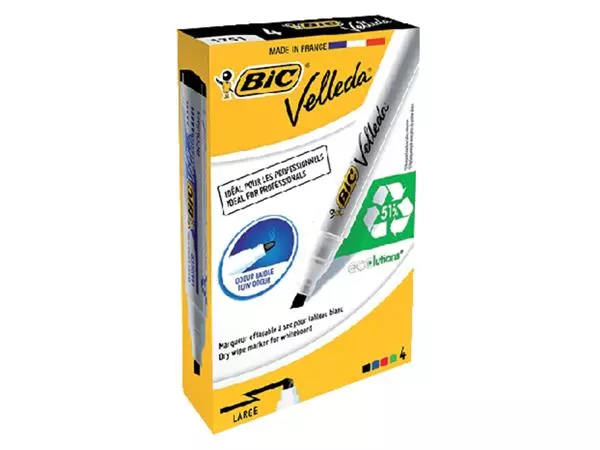 Een VILTSTIFT BIC 1751 WHITEBOARD SCHUIN L ASSORTI koop je bij Kantoorvakhandel van der Heijde