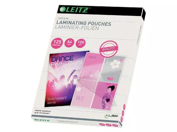 Een Lamineerhoes Leitz iLAM A4 2x125micron EVA 100 stuks koop je bij NiceSupplies.nl