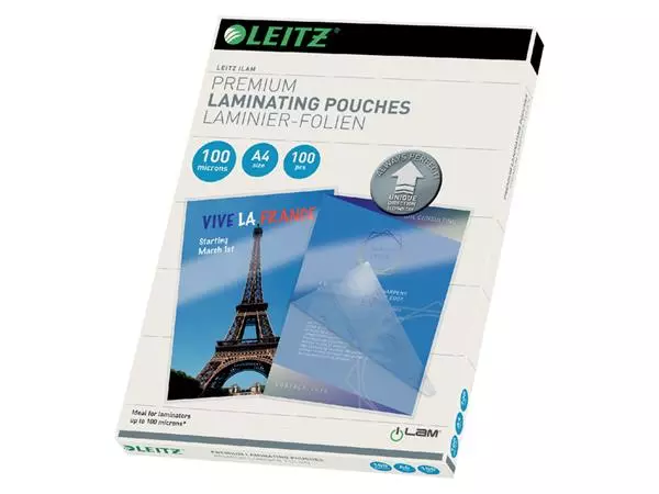 Een Lamineerhoes Leitz iLAM A4 2x100micron 100 stuks koop je bij NiceSupplies.nl