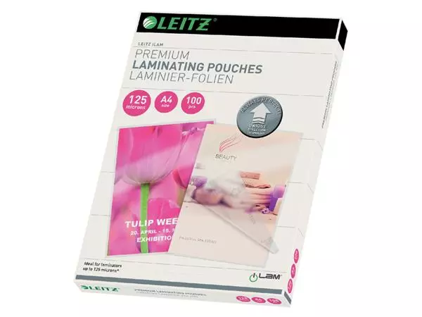 Een Lamineerhoes Leitz iLAM A4 2x125micron 100 stuks koop je bij NiceSupplies.nl