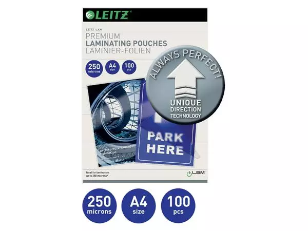 Een Lamineerhoes Leitz iLAM A4 2x250micron 100stuks koop je bij Goedkope Kantoorbenodigdheden