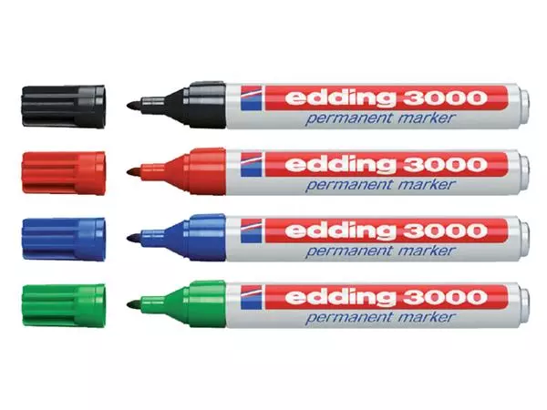 Een Viltstift edding 3000 rond 1.5-3mm assorti blister à 4 stuks koop je bij NiceSupplies.nl