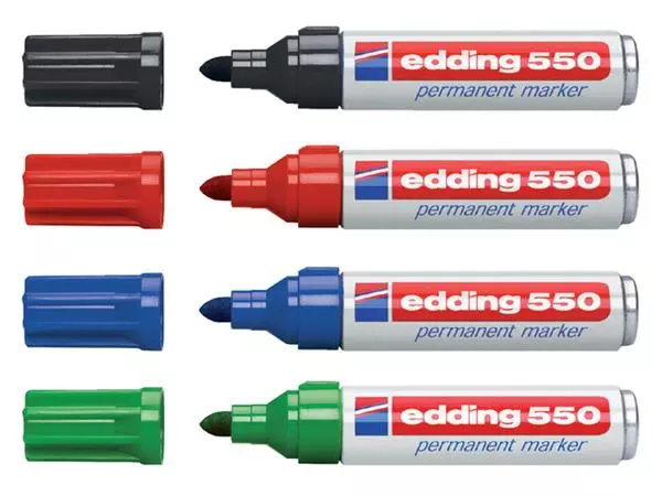 Viltstift edding 550 rond 3-4mm blauw