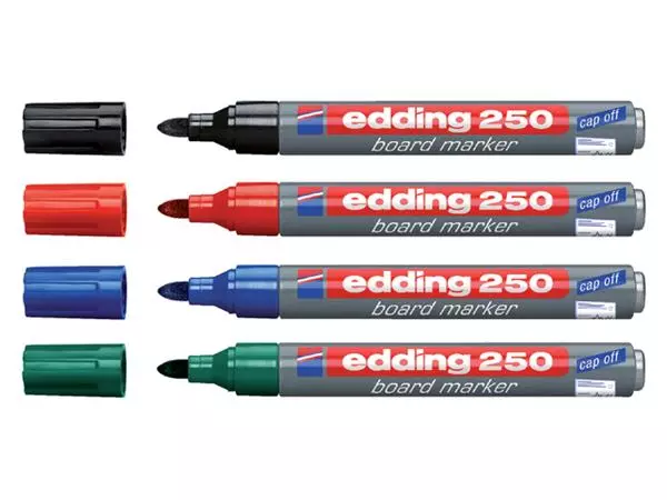 Een Viltstift edding 250 whiteboard rond 1.5-3mm rood koop je bij NiceSupplies.nl