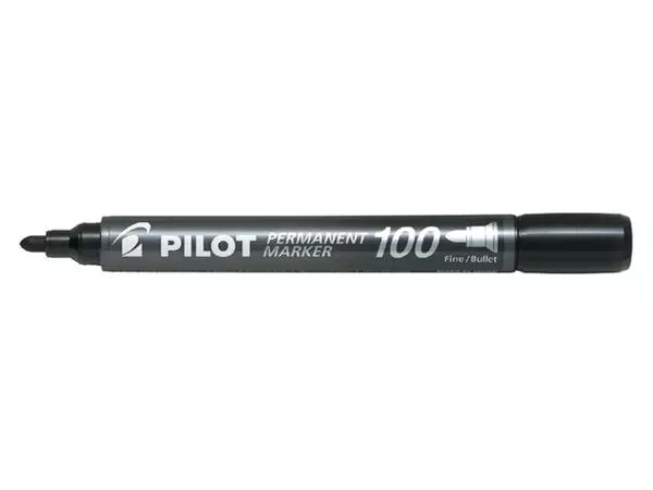 Een Viltstift PILOT 100 rond fijn zwart doos à 15+5 gratis koop je bij Buro De Peuter