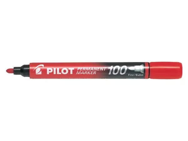 Een Viltstift PILOT 100 rond fijn rood koop je bij NiceSupplies.nl