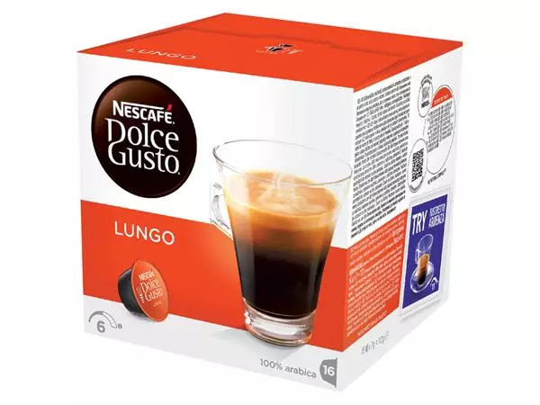 Een Koffiecups Dolce Gusto Lungo 16 stuks koop je bij Van Leeuwen Boeken- en kantoorartikelen