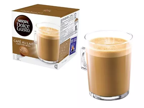 Een Koffiecups Dolce Gusto Cafe au Lait 16 stuks koop je bij NiceSupplies.nl