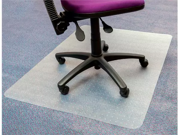 Een Stoelmat Floortex PVC 120x90cm voor zachte vloeren retailpak koop je bij NiceSupplies.nl