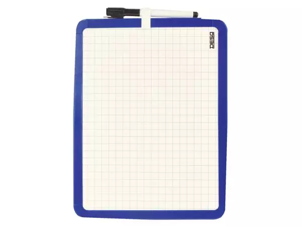 Een Whiteboard Desq 21x28cm tweezijdig magnetisch koop je bij Buro De Peuter