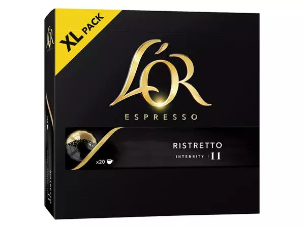 Een KOFFIECUPS L'OR ESPRESSO RISTRETTO 20ST koop je bij Kantoorvakhandel van der Heijde