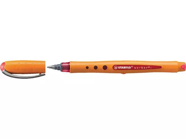 Een Rollerpen STABILO worker 2018/40 medium rood koop je bij Buro De Peuter