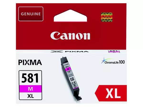 Een Inktcartridge Canon CLI-581XL rood koop je bij Kantoorvakhandel van der Heijde