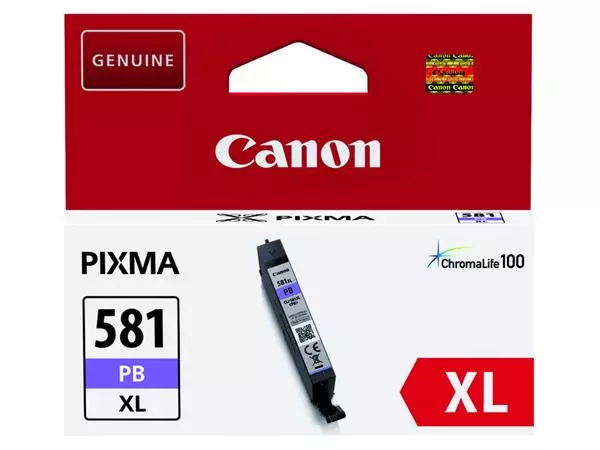 Een Inktcartridge Canon CLI-581XL foto blauw koop je bij Kantoorvakhandel van der Heijde