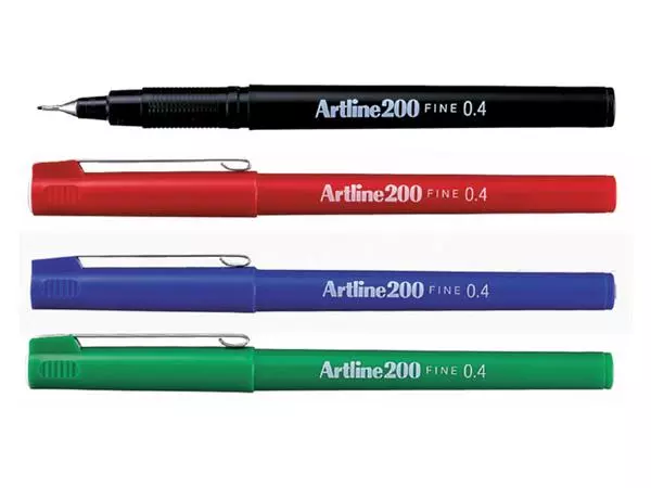 Een Fineliner Artline 200 rond fijn zwart koop je bij NiceSupplies.nl