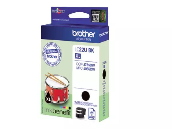 Een Inktcartridge Brother LC-22UBK zwart koop je bij Buro De Peuter