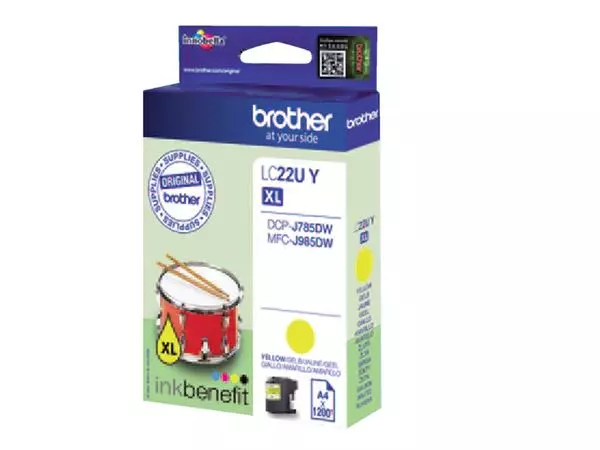 Een INKTCARTRIDGE BROTHER LC-22UY GEEL koop je bij Kantoorvakhandel van der Heijde