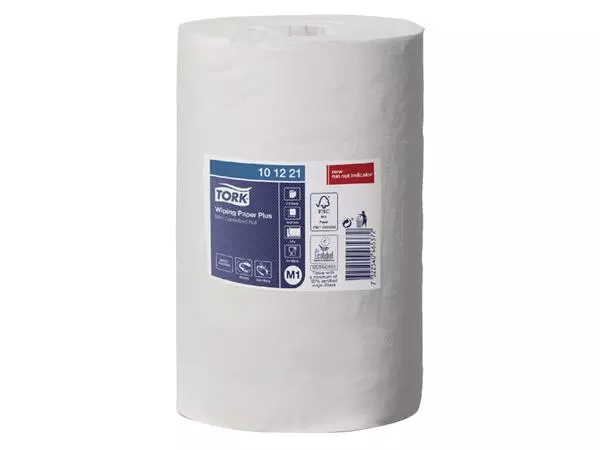 Een Poetspapier Tork Wiping plus minirol M1 2 laags centerfeed 74,9m wit 101221 koop je bij NiceSupplies.nl